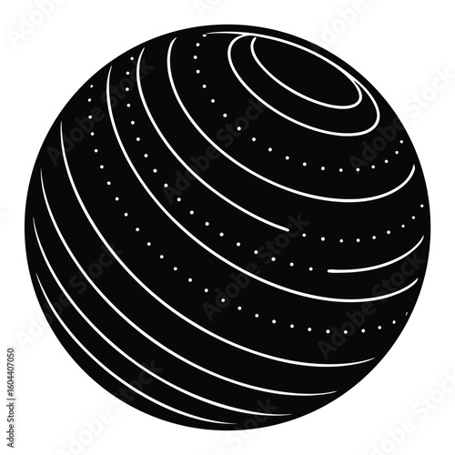 isolated yoga therapy ball on white background