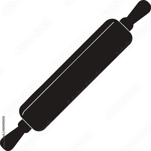 Solid Flat Minimal Rolling Pin Silhouette