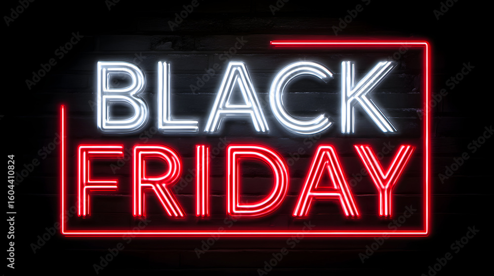Obraz premium Shoppers prepare for massive discounts during Black Friday sales at retail stores in the evening hours