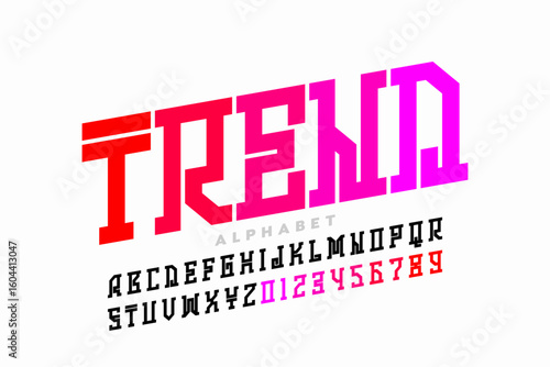 Trend. Modern style font de...