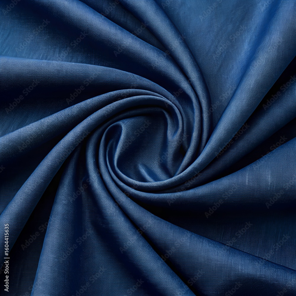 Fototapeta premium Seamless Solid Dark Blue Fabric Texture: Cool Tone Textile Swirl for Background & Design