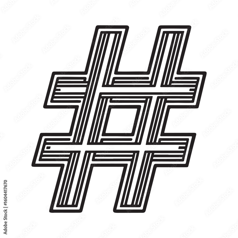 Fototapeta premium Hashtag Icon vector