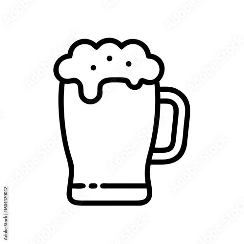 Craft Beer Mug Illustration for Brewery Websites, Bar Menus, Drink Blogs, Pub Promotions, and Alcohol Awareness Designs