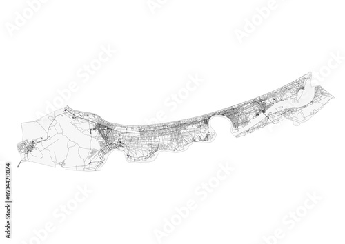 Jurmala Comprehensive Vector Map: Highways and Buildings