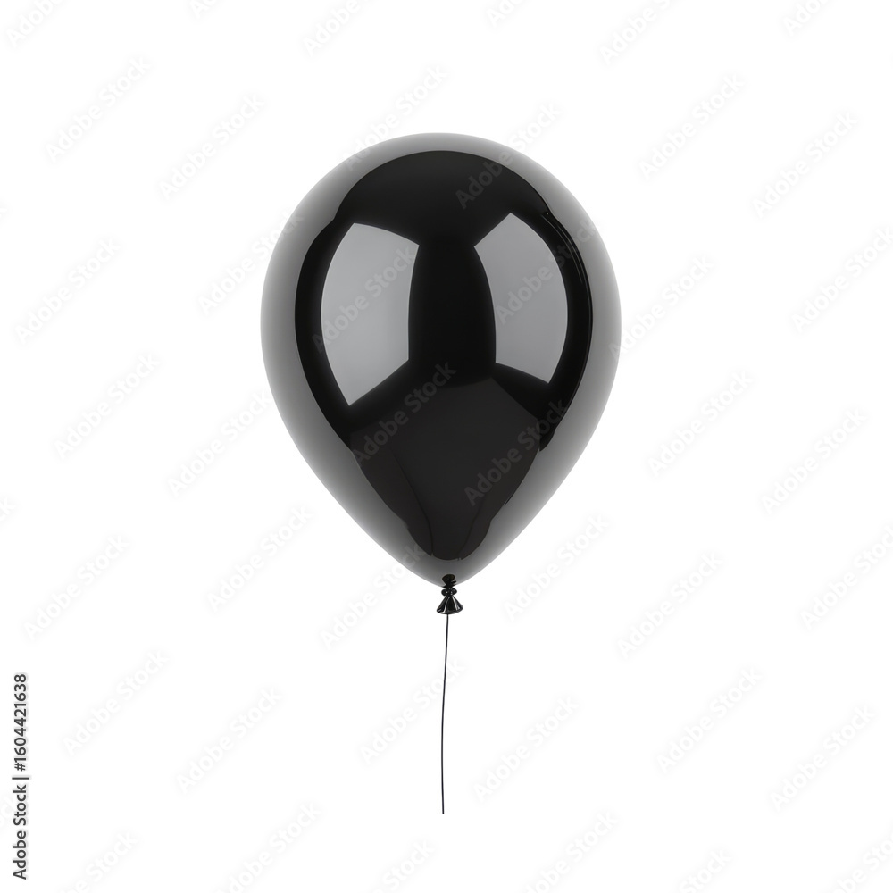 Obraz premium Black balloons isolated on a white background transparent, alpha background png