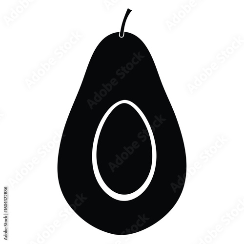 Nutritionist element isolated avocado on white background
