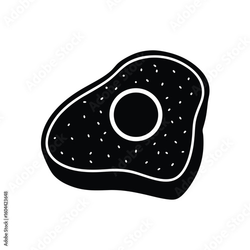 Nutritionist element isolated avocado toast on white background