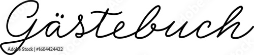 Gästebuch monoline Schriftzug