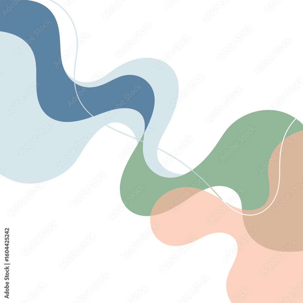 Obraz premium Abstract Pastel Wave Background Design