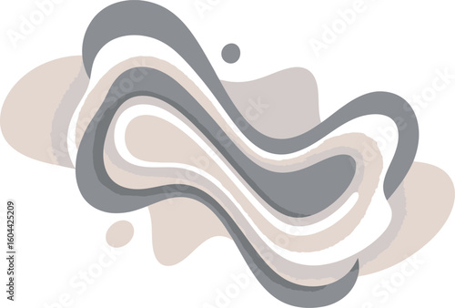 Abstract Papercut Wave Background Design