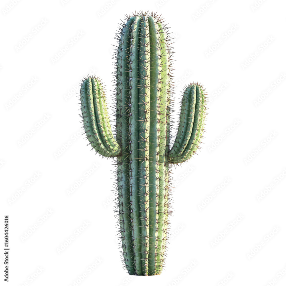 Naklejka premium Cactus, isolated on a white background transparent, alpha background png