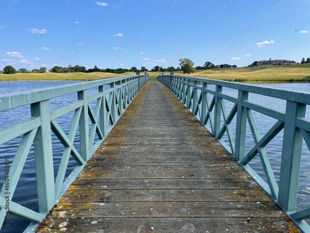 Fototapeta premium wooden bridge over the river