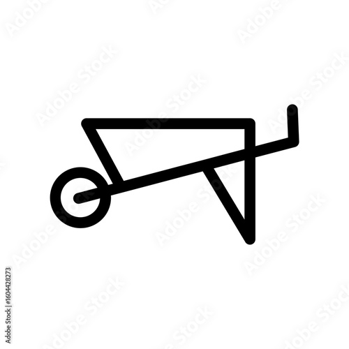 wheelbarrow line icon