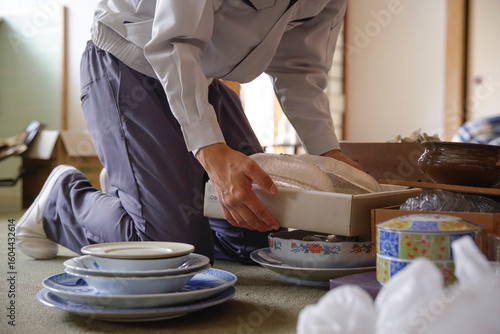 実家の遺品整理作業の様子