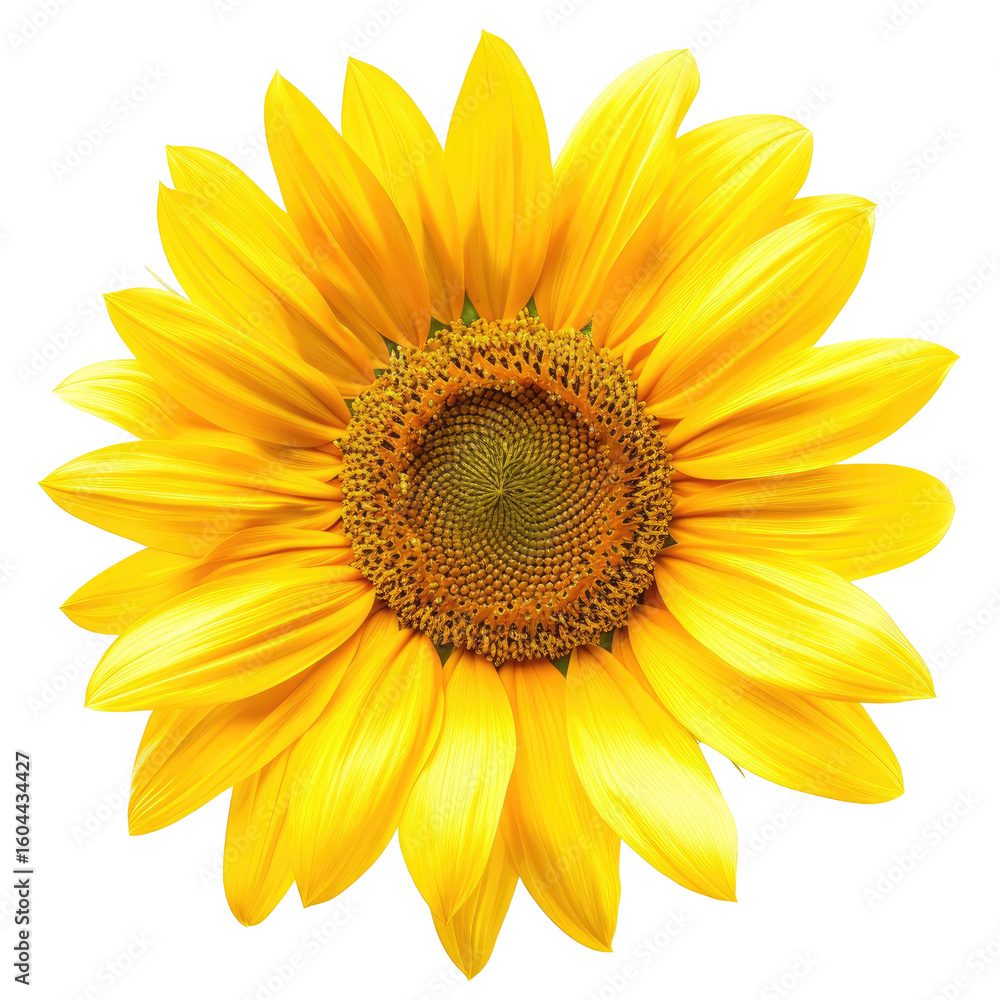 Fototapeta premium Close-up view of a bright yellow sunflower