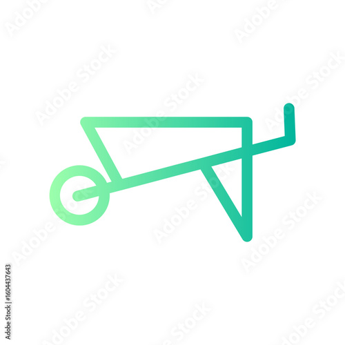 wheelbarrow gradient icon