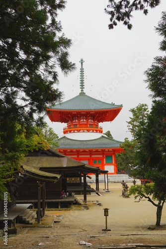Kongobu-ji Kompon Daito Grand Central Pagoda in Koyasan, Japan