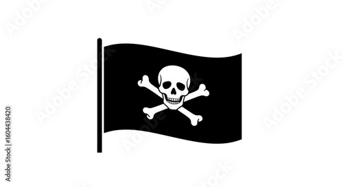 Iconic Jolly Roger Flag: Symbol of Piracy and Adventure on the High Seas Emblem 69 character