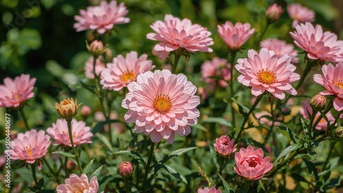 Wallpaper Mural Nature's beauty: vibrant flowers in a serene morning garden Torontodigital.ca