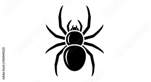 Simple arachnid illustration showcases eight legs on a solid white background arachnophobia icon illustration arachnid themed design halloween concept