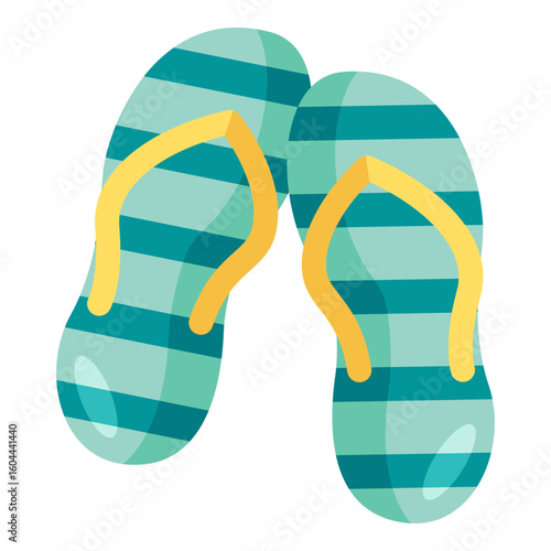 This Flip flop illustration is suitable for summer holiday, camping, family trip, etc.