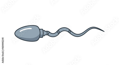 Spermatozoon Vector Illustration Depicting Fertility and Reproduction Process in Sexual Reproduction and Biological Conception and Fertilization on