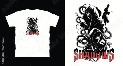 Ninja t shirt design 