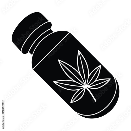 Nutritionist element isolated herbal supplement on white background