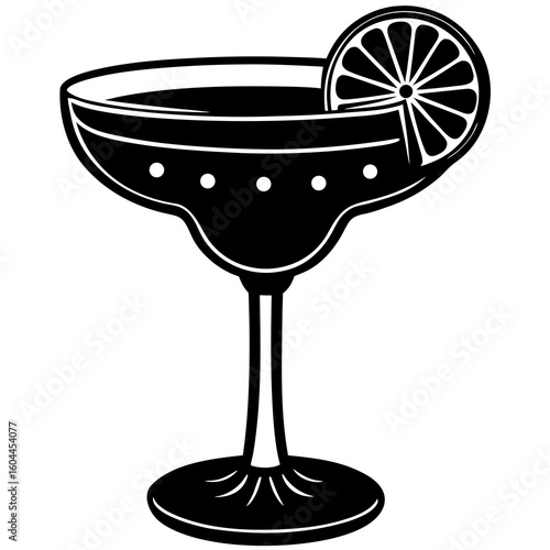 Margarita Glass  AI format, perfect for party, bar, and drink-themed designs. 