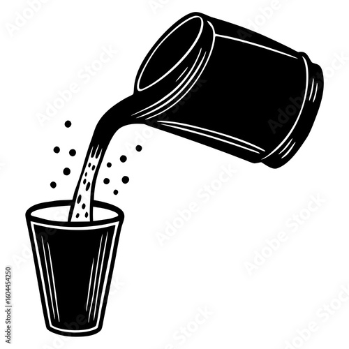 Pouring from Shaker  AI format, perfect for party, bar, and drink-themed designs. 