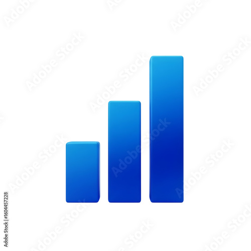Free Download Three blue bars representing growth and progress isolated on transparent background - GFXLoad