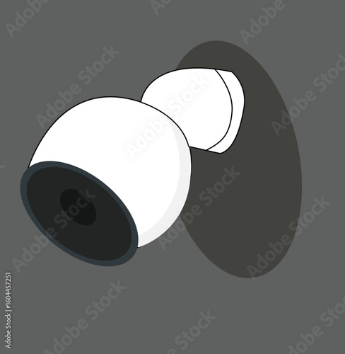 white CCTV cameras on blue technology 