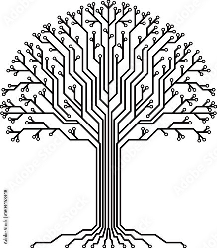 Simple Artificial intelligence circuit board tree