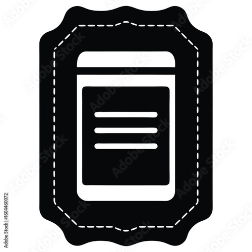 Nutritionist element isolated nutrition label on white background