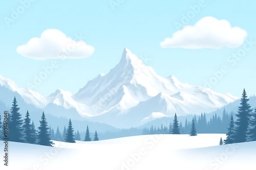 Wallpaper Mural winter landscape in the mountains Torontodigital.ca