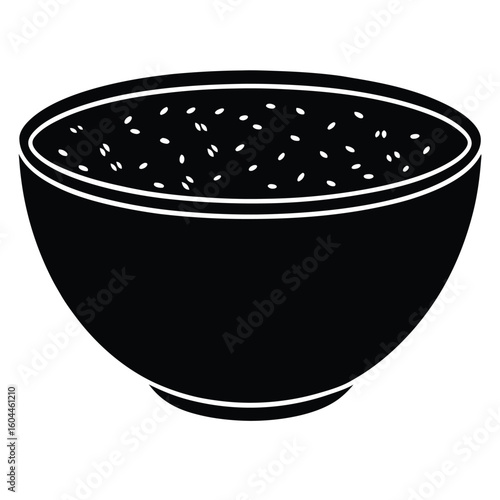 Nutritionist element isolated oatmeal bowl on white background