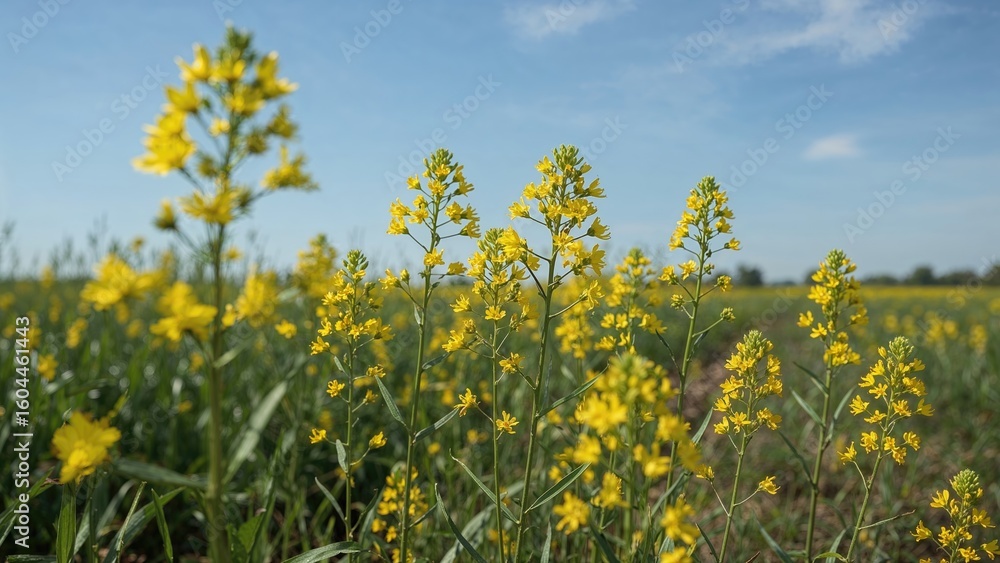 Fototapeta premium Mustard Vegetation: Cultivation and Properties