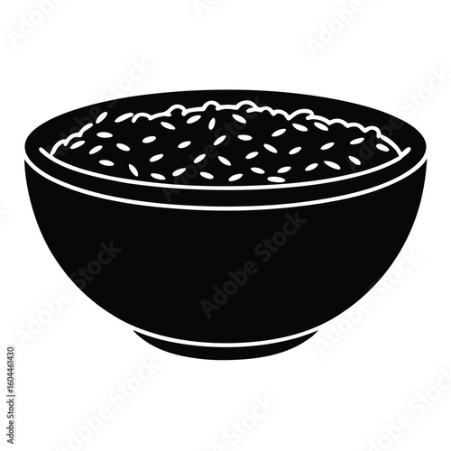 Nutritionist element isolated oatmeal bowl on white background