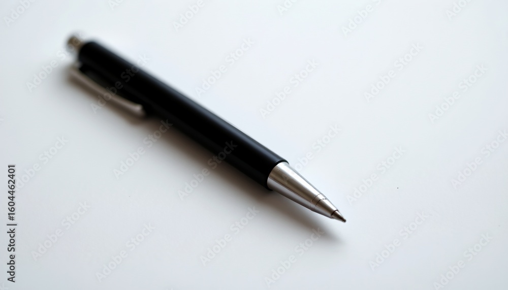 a stylish pen on a clean surface. The pen is a sleek, elegant writing instrument a stylish pen on a clean surface. The pen is a sleek, elegant writing instrument
