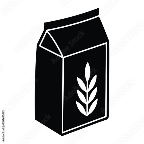 Nutritionist element isolated oats pack on white background