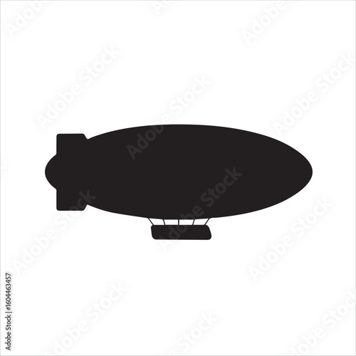 Black silhouette of an airship or blimp