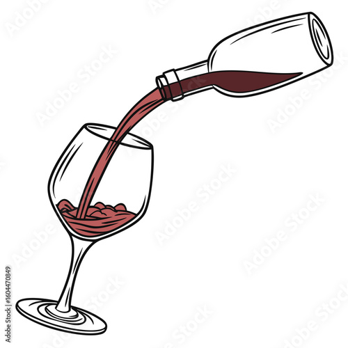 Wine Glass AI format, perfect for party, bar, and drink-themed designs. 