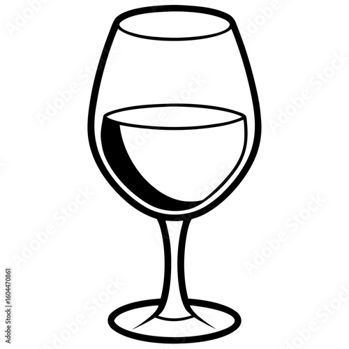 Wine Glass AI format, perfect for party, bar, and drink-themed designs. 