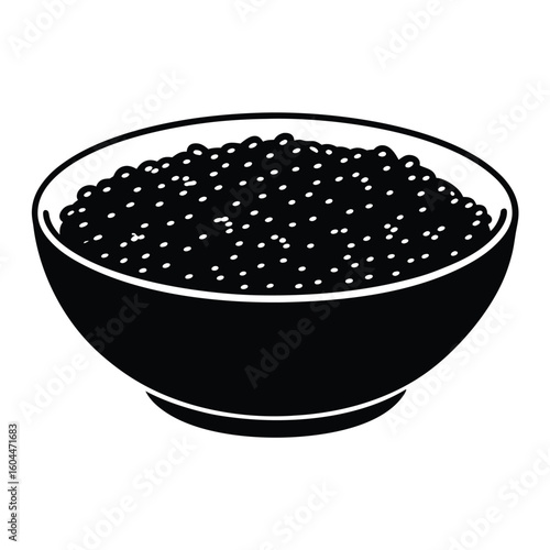 Nutritionist element isolated quinoa bowl on white background