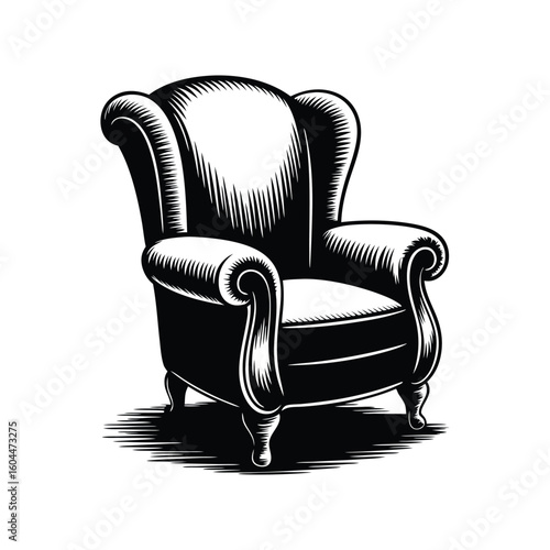 Elegant Armchair Designs Black Silhouette for Home Decor Project