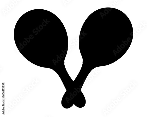 Silhouette of Crossed Tennis Rackets, Symbolizing Sports, Competition, and Recreational Activities