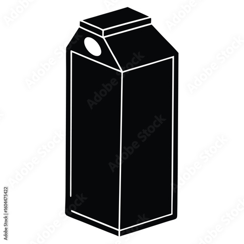 Nutritionist element isolated soy milk carton on white background