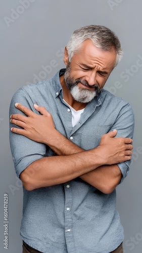 Man with crossed arms studio portrait