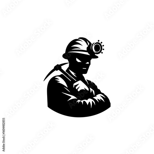 Mine worker Silhouette , Mine worker vector