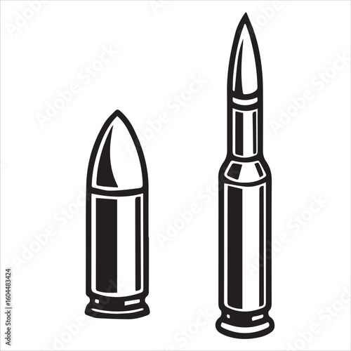 Two bullets one small one large side by side